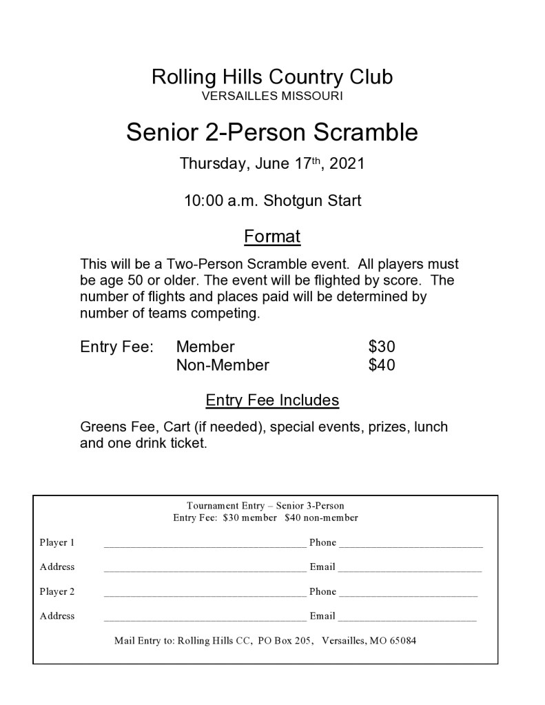 2 person scramble